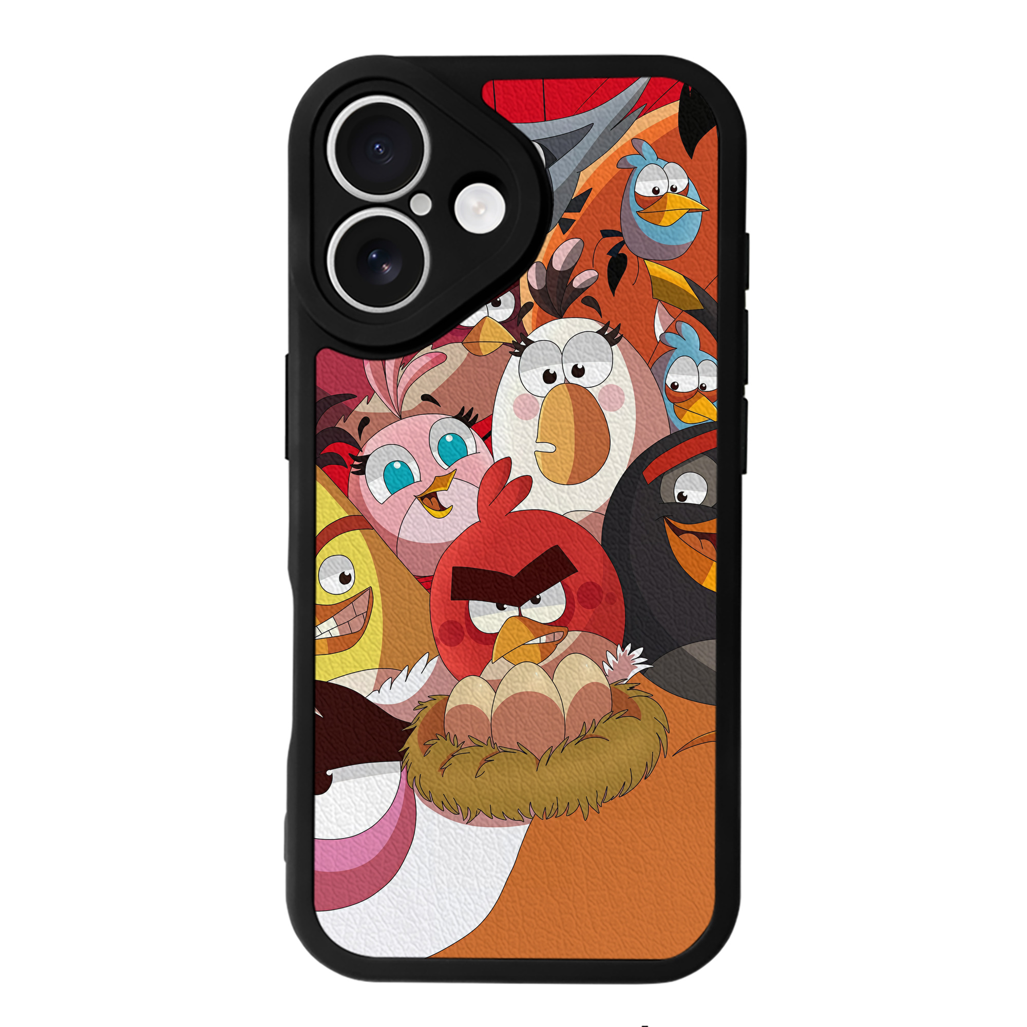 （画像用） Angry Birds アングリーバード 【iPhone 16シリーズ対応】シリコンスマホケース（レザー調） 材質：シリコン
